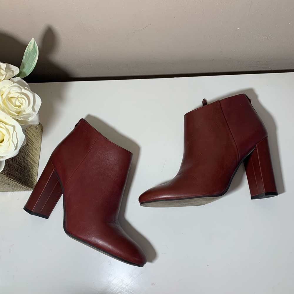 Sam Edelman Cambell Ankle Boot Leather Chunky Heel